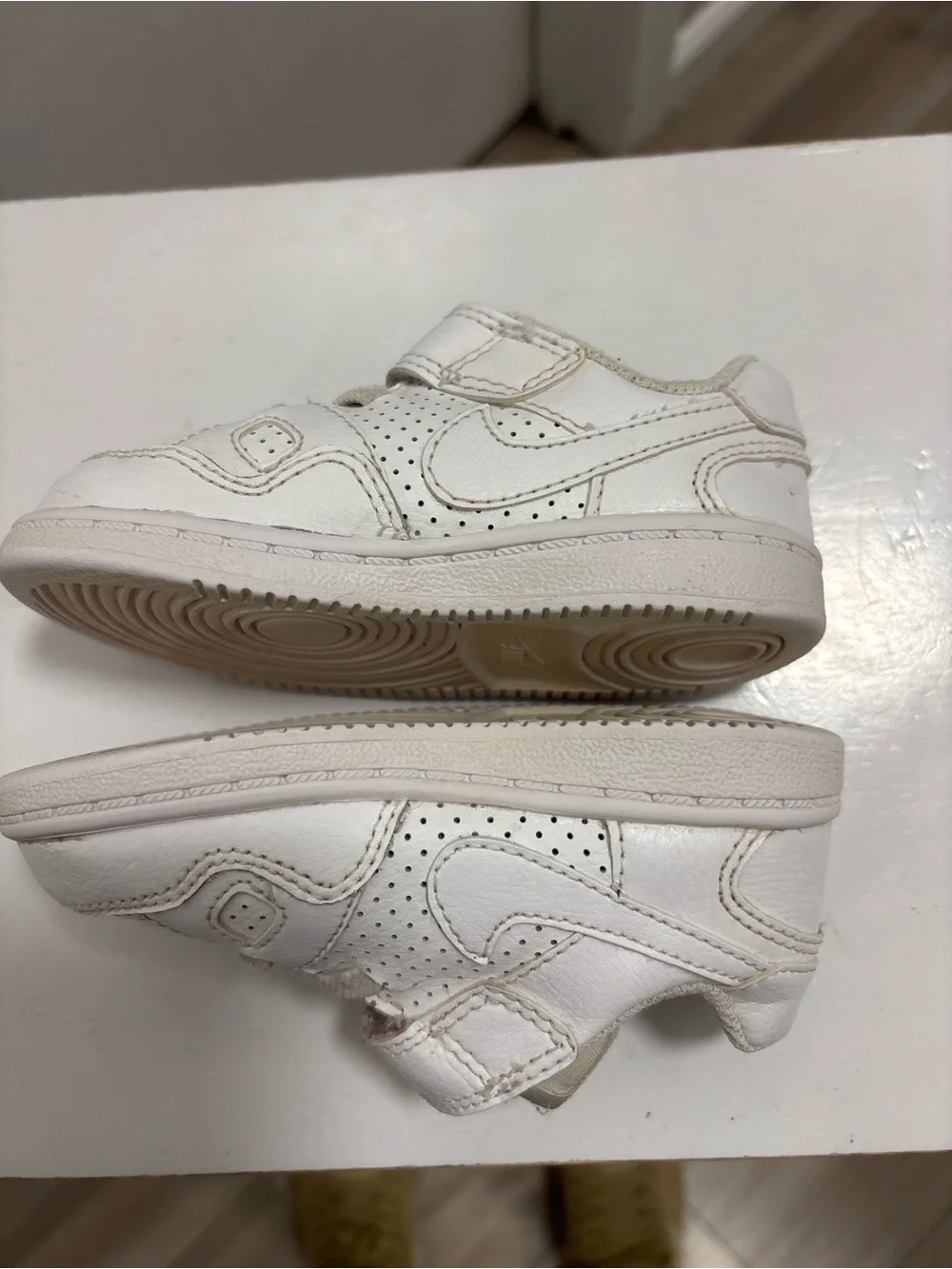 Nike Kids White Velcro & Lace Sneakers